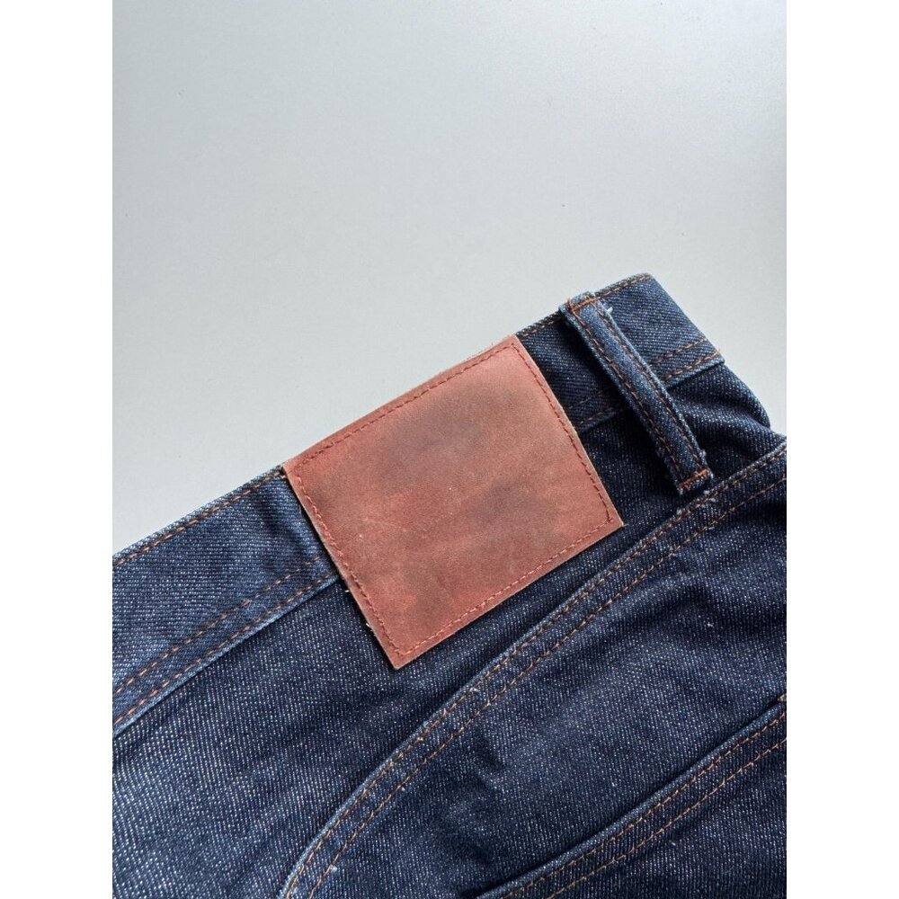 UNBRANDED UB601 Relaxed Tapered Fit 14.5oz Raw Selvedge Denim Jeans, Size 36 - Picture 8 of 15